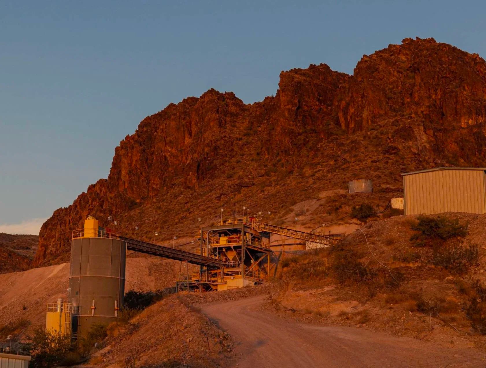 Gold mine processing plant at a Chancery Royalty royalty asset
